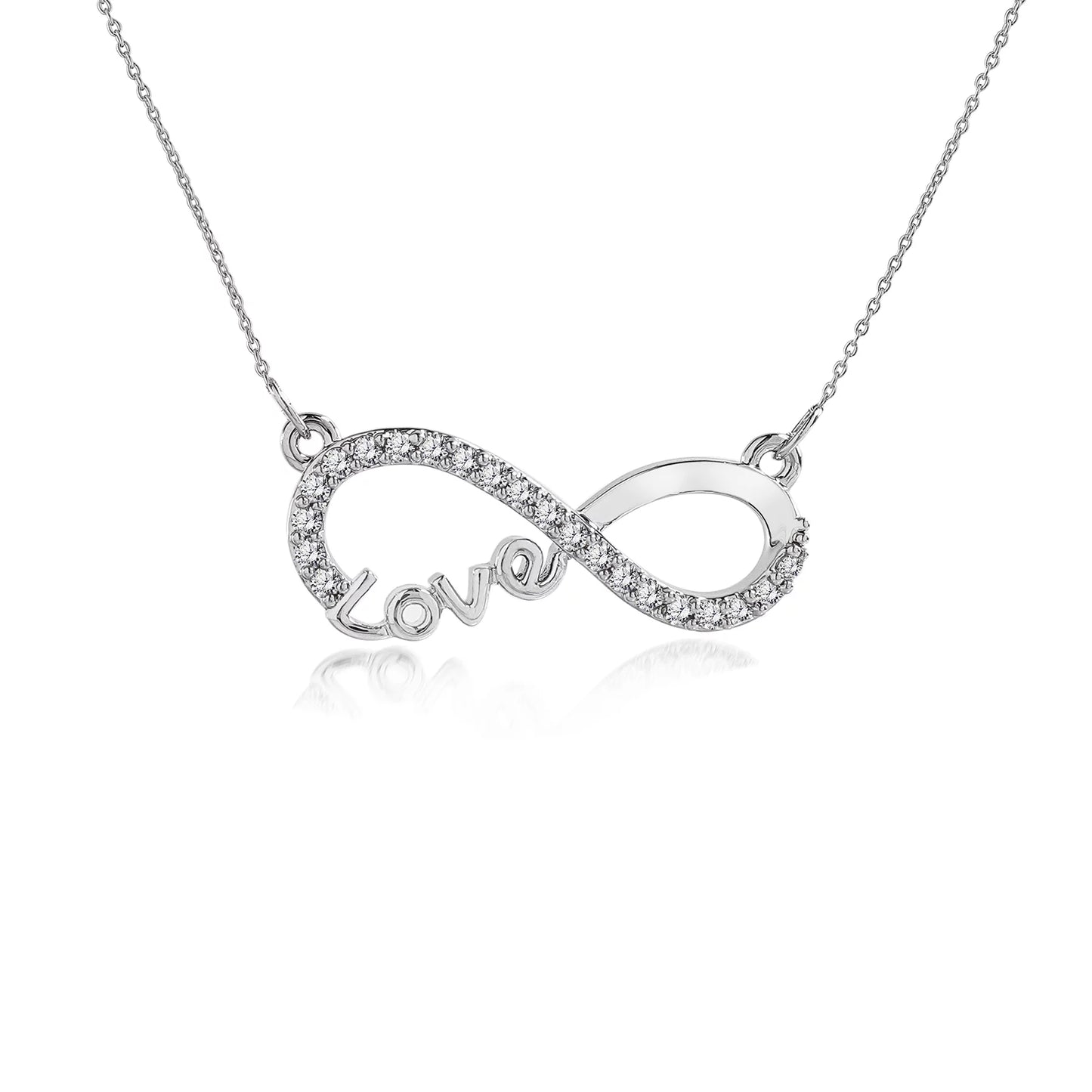 Infinity Love Pendant Necklace - Meaningful Jewelry for Her - Anniversary Gift in 18K Yellow Gold Plated